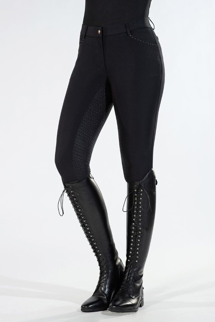 HKM Reithose Rosegold Glamour Black 36