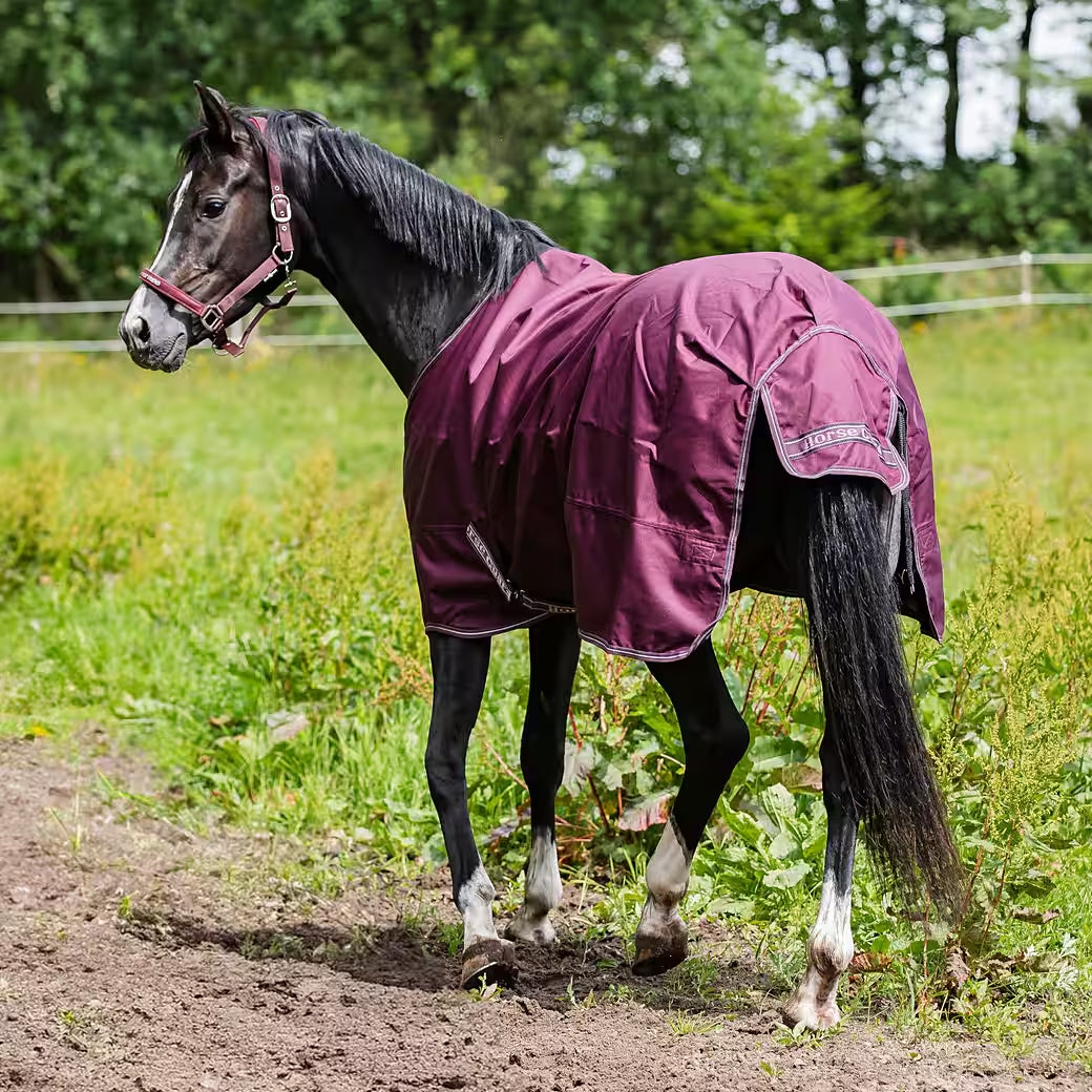 Horsegard Outdoordecke Landon Standard Neck 1200D 100g 155cm Wine - FRZ Pferdesport