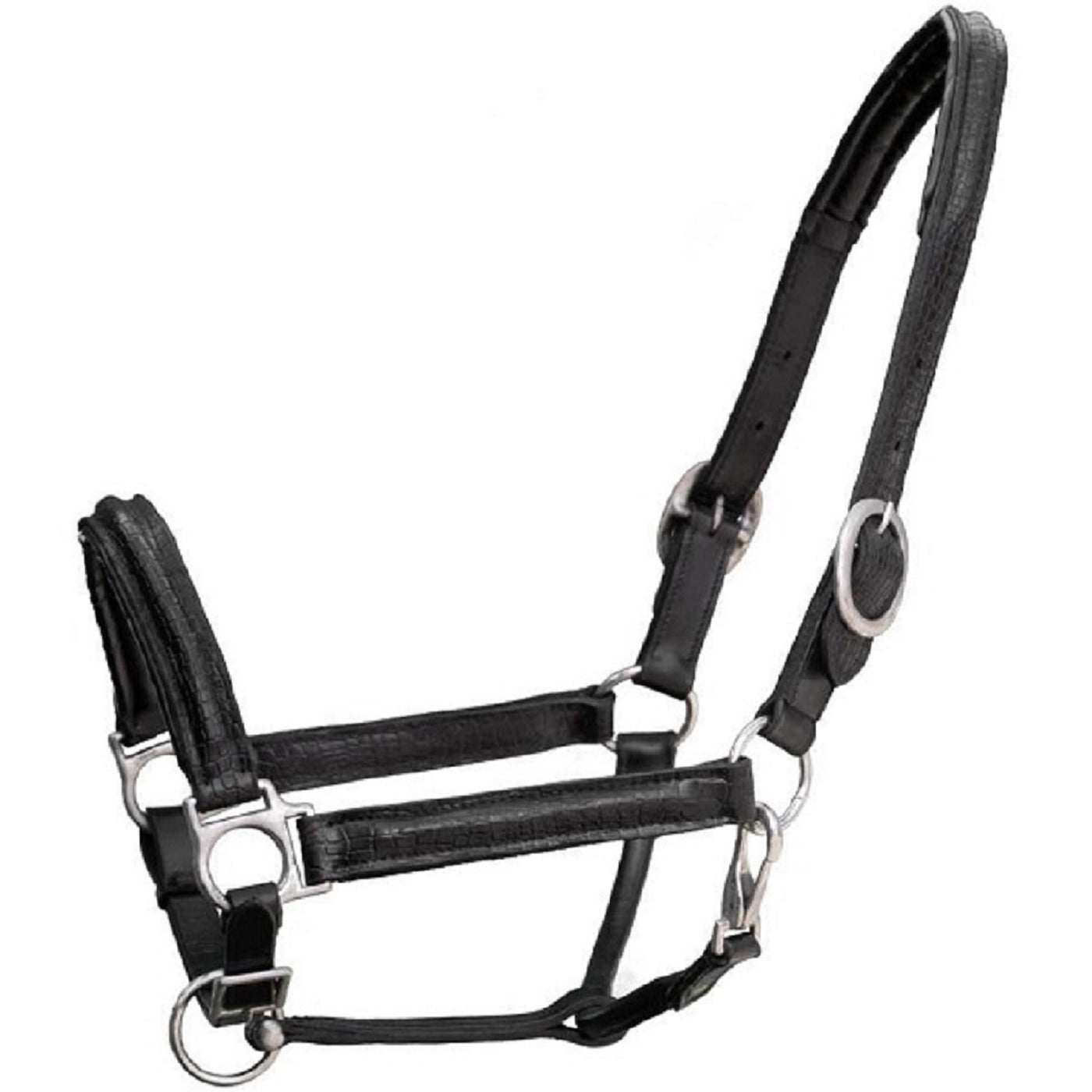 HKM Lederhalfter Croco Lack