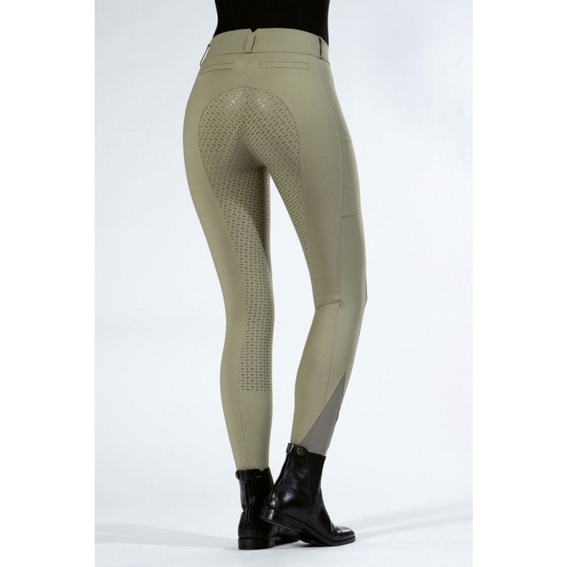 HKM Reithose Liv Silikon Full High Waist Olive