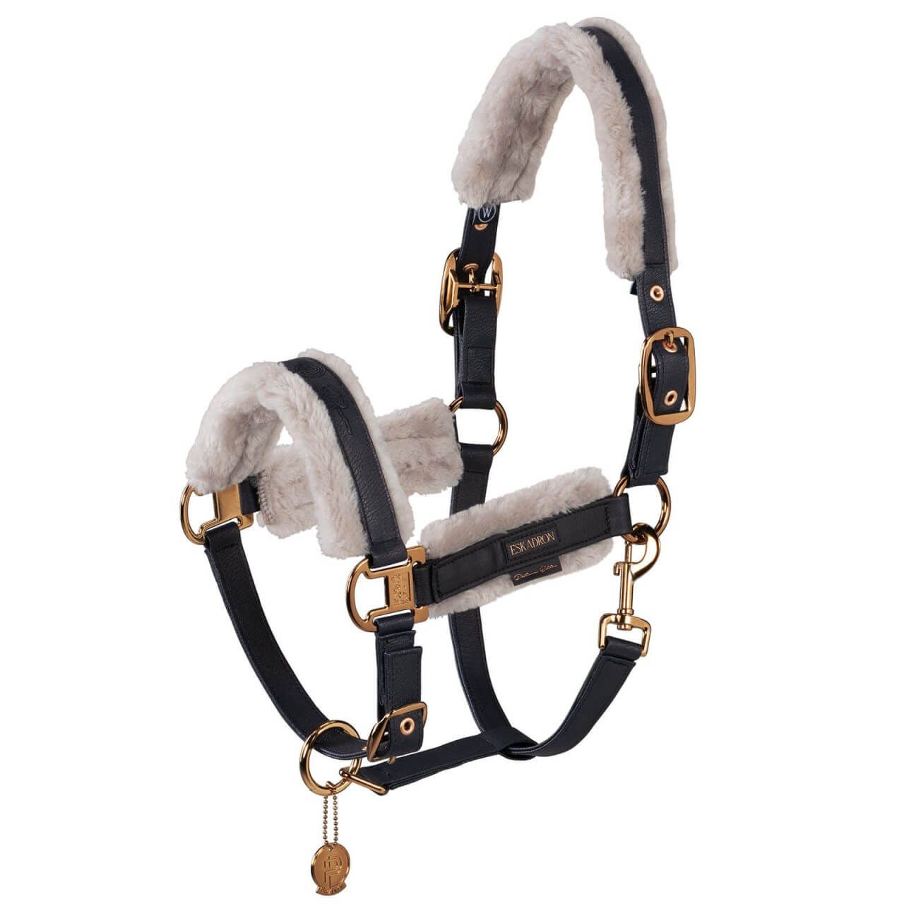 Eskadron Halfter Platinum Faux Fur schwarz P2