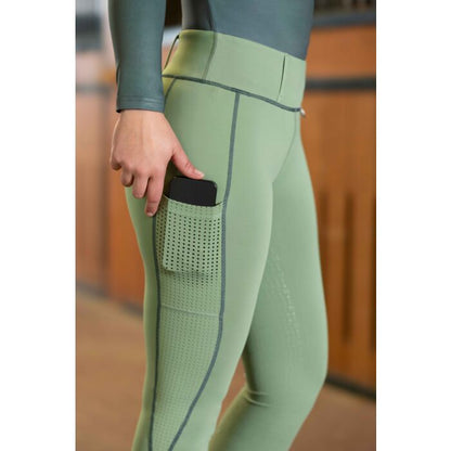 HKM Reitleggings Juna Fullgrip Jade Green