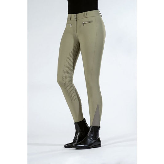 HKM Reithose Liv Silikon Full High Waist Olive