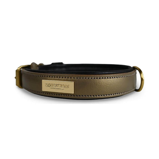 Equestrian Stockholm Hundehalsband Clean Black Gold M 40cm