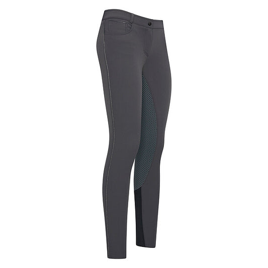 Euro-Star Reithose Indigo Diamond Softshell FG Grau
